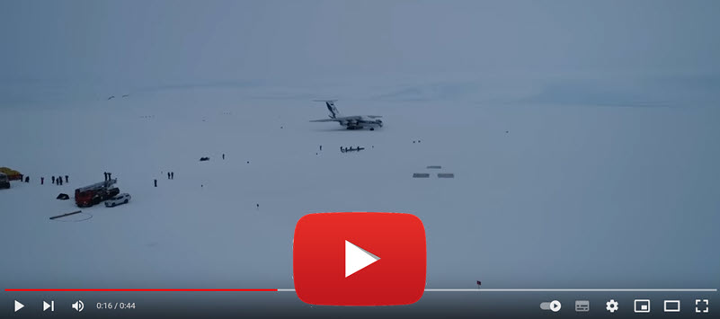 Il-76 Aircraft Makes 1st Landing On Antarctic Ice Airfield